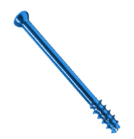 Cannulated Cancellous Screw 3.5 mm, Short Threaded, Self Tapping and Self Drilling, Hexagonal Socket